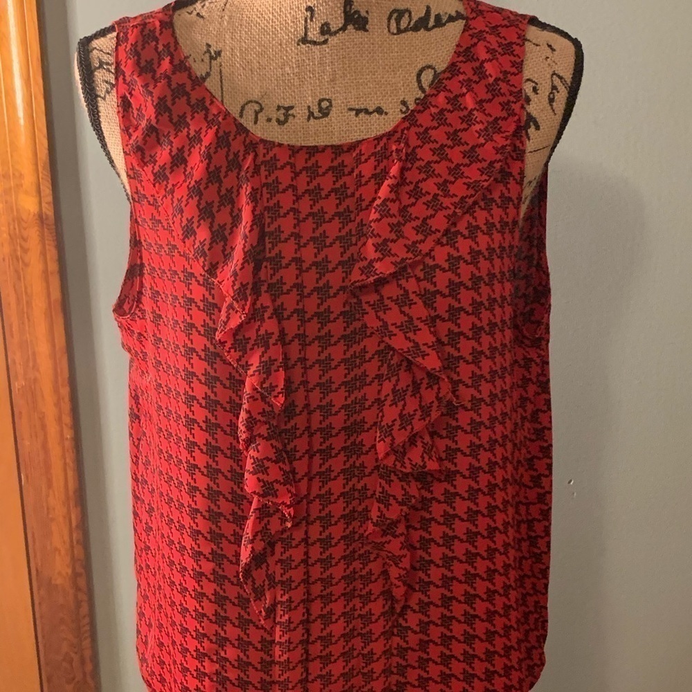 Elle Plaid sleeveless dressy top